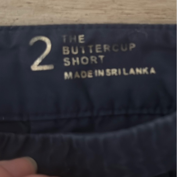 Lilly Pulitzer Blue High Waist Scalloped Shorts - Picture 2 of 3